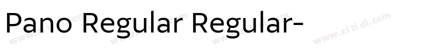 Pano Regular Regular字体转换